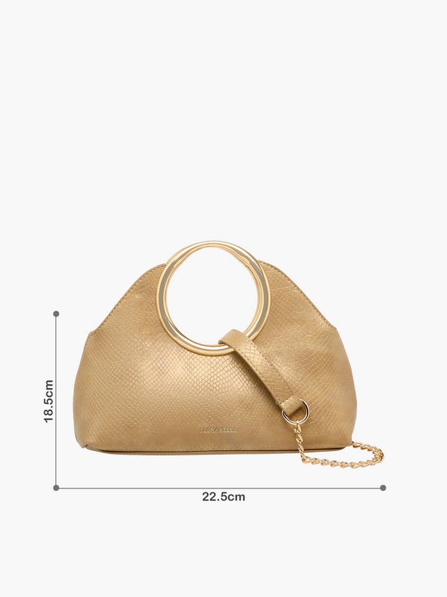 Textured Crossbody Bag with Detachable Chain Strap