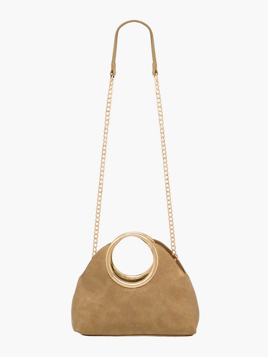 Textured Crossbody Bag with Detachable Chain Strap