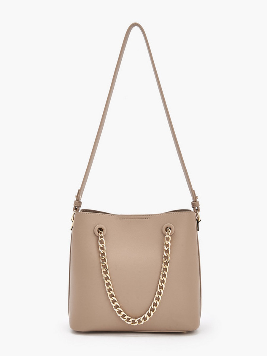 Laser Cut Shoulder Bag with Chain Strap