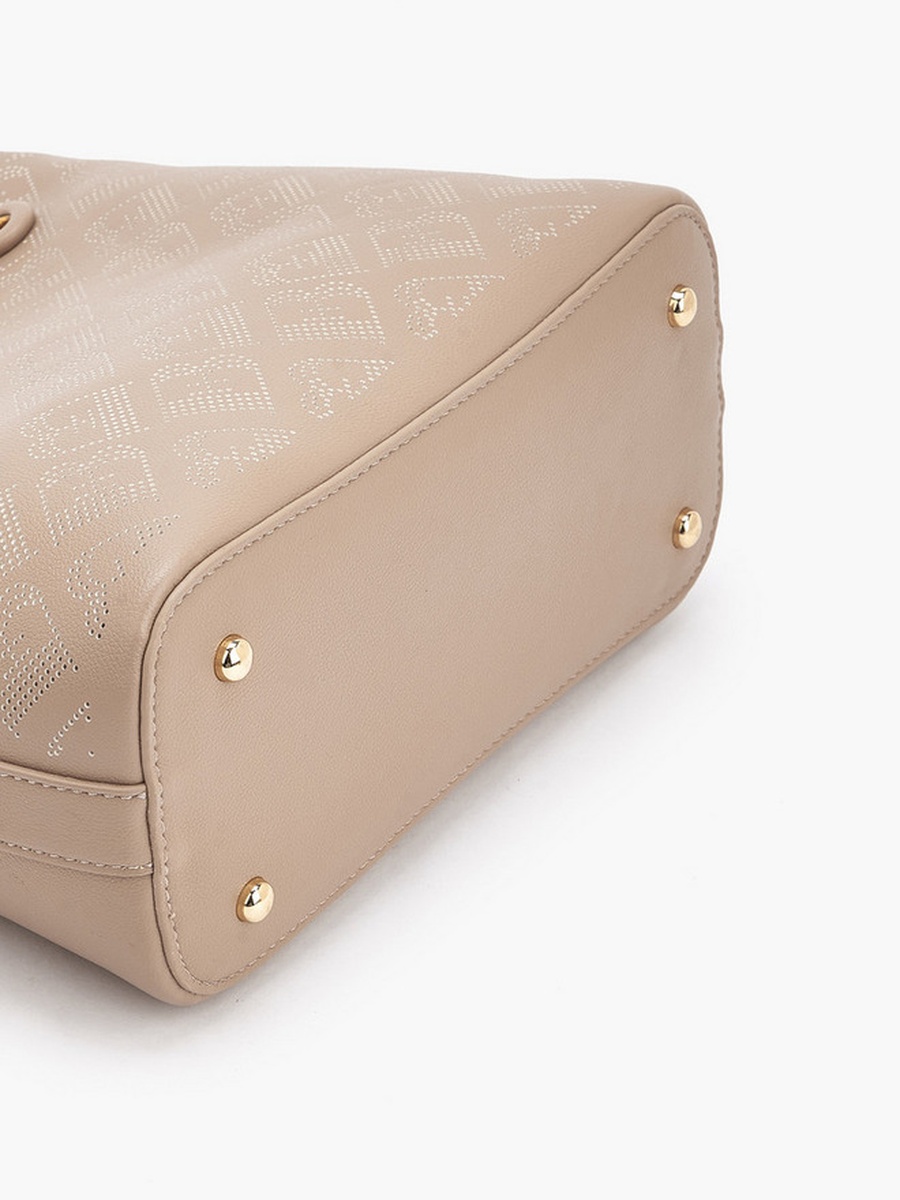 Laser Cut Shoulder Bag with Chain Strap