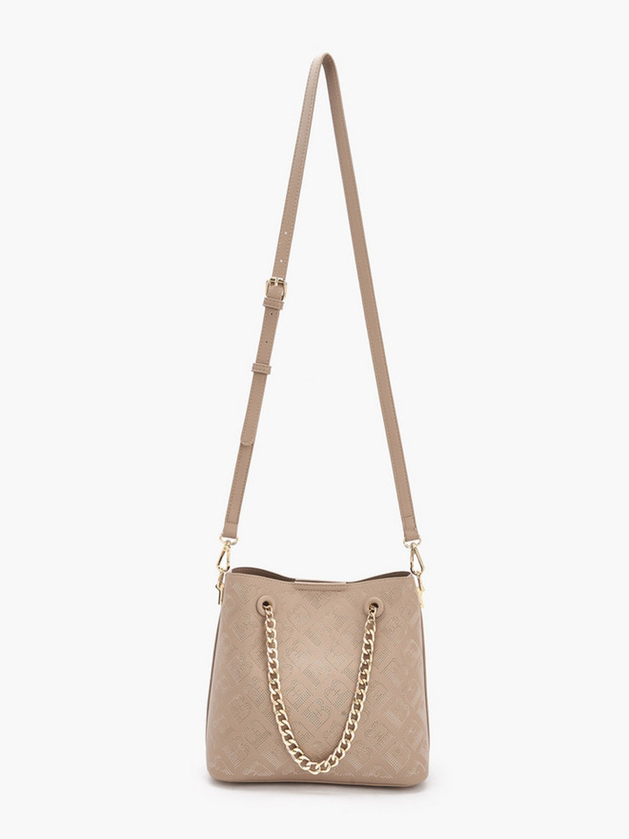 Laser Cut Shoulder Bag with Chain Strap
