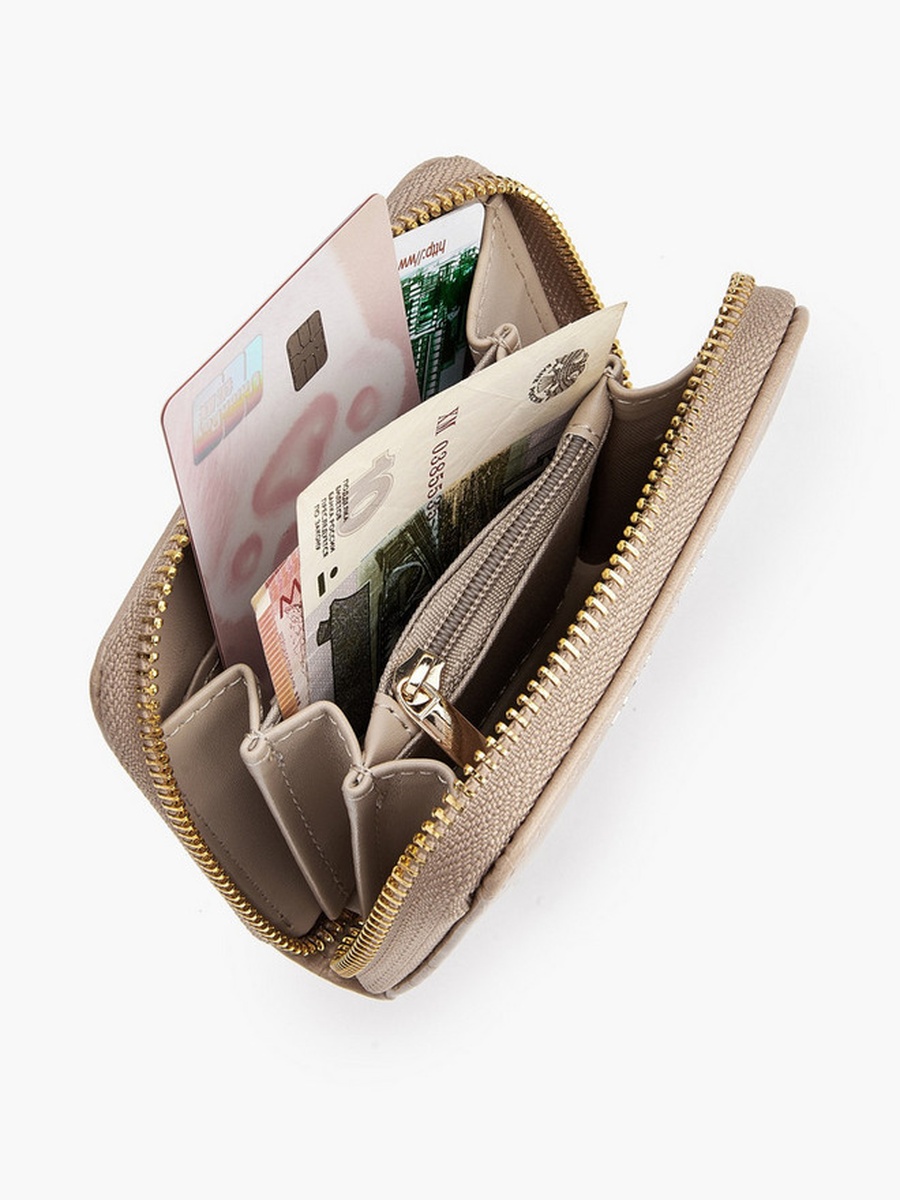 Textured Zip-Around Wallet