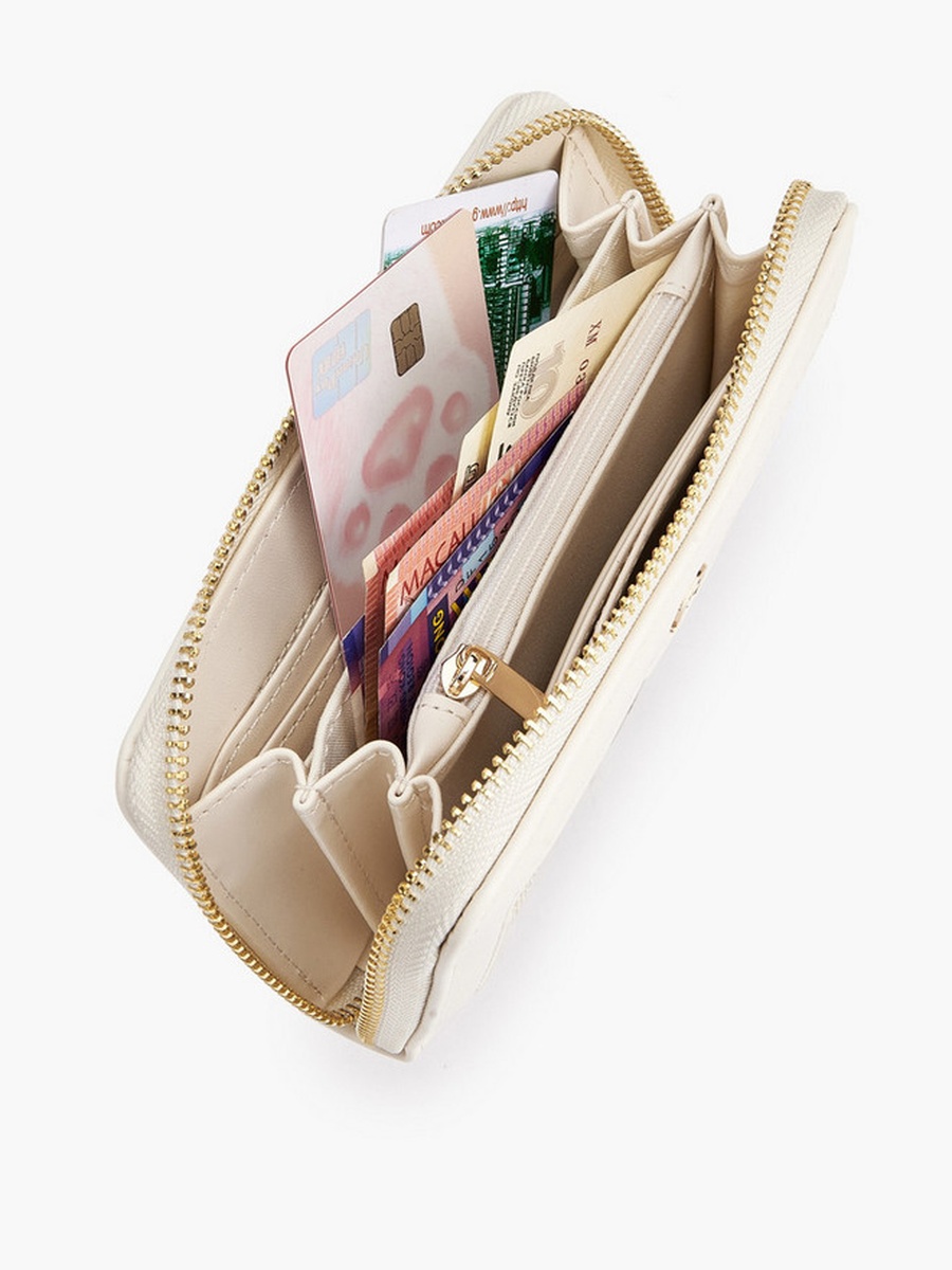 Textured Zip-Around Wallet