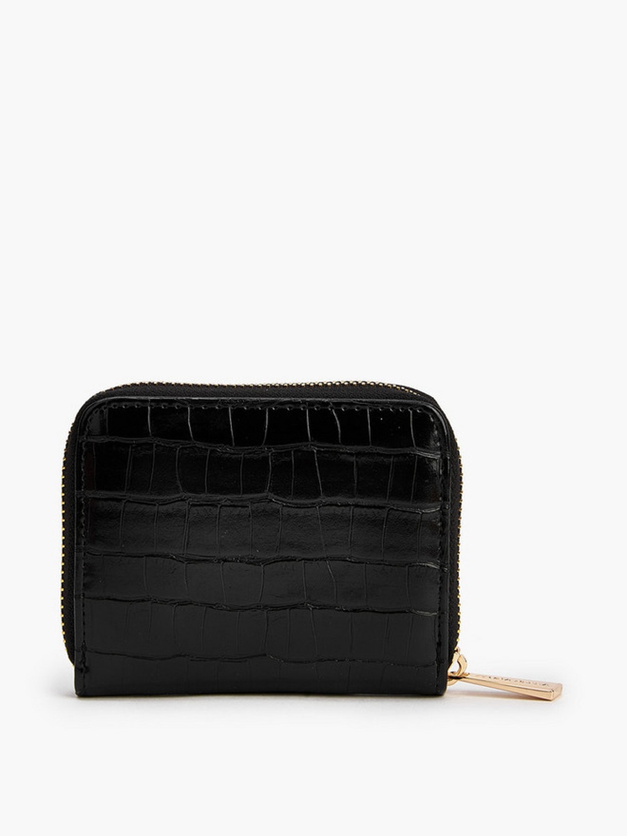 Textured Zip-Around Wallet