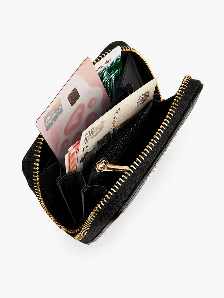 Textured Zip-Around Wallet
