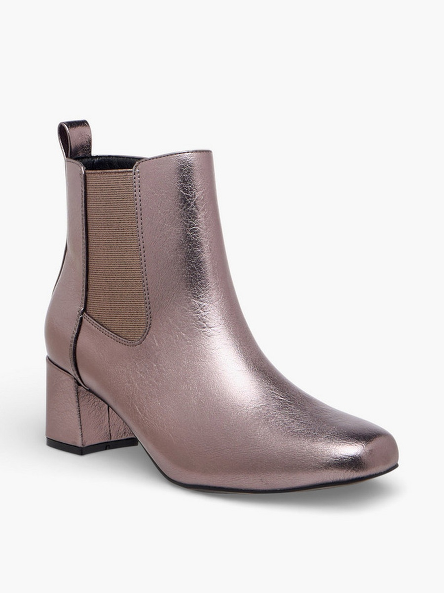 Women Block Heel Chelsea Boots