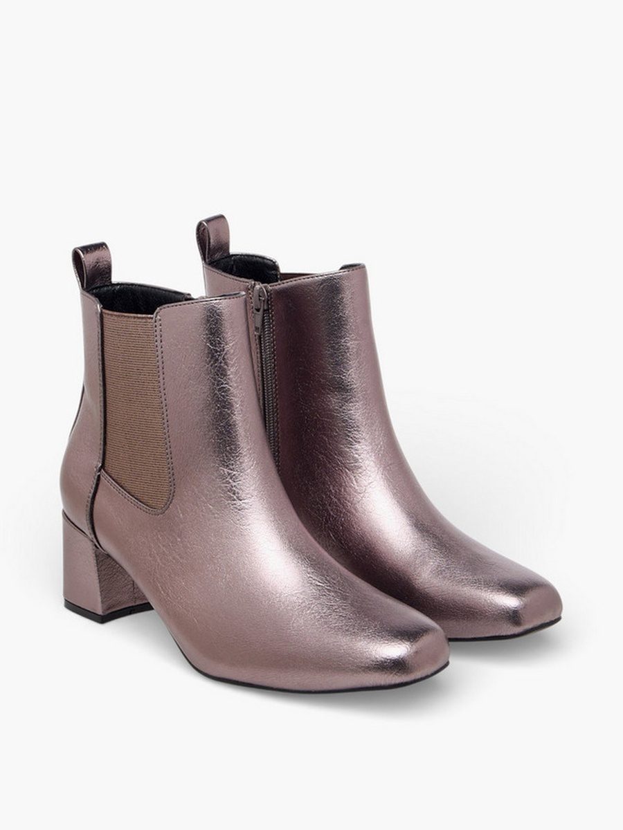 Women Block Heel Chelsea Boots