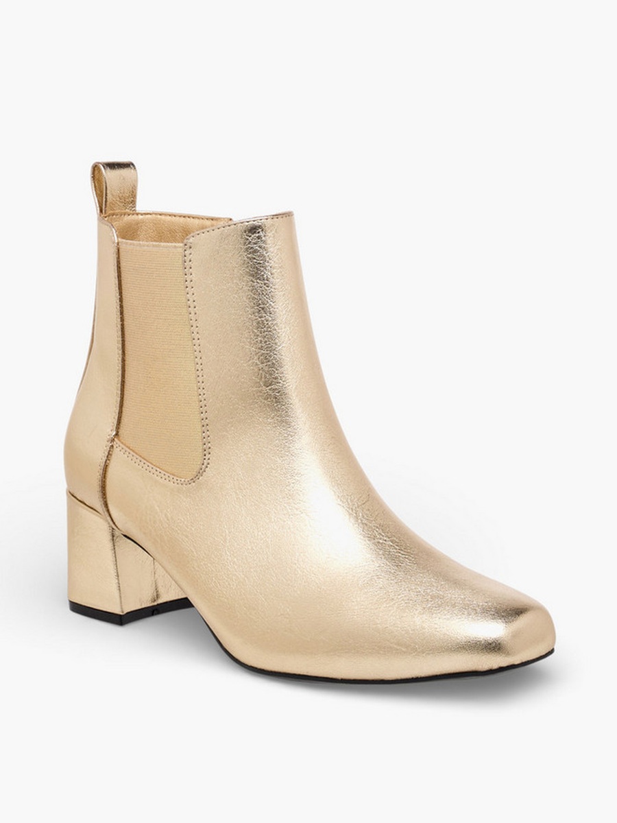 Women Block Heel Chelsea Boots