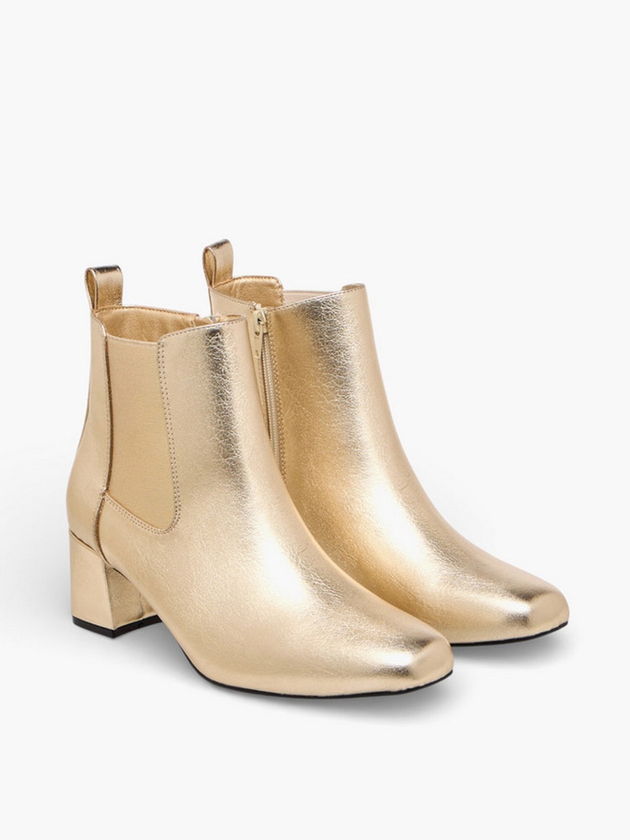 Women Block Heel Chelsea Boots