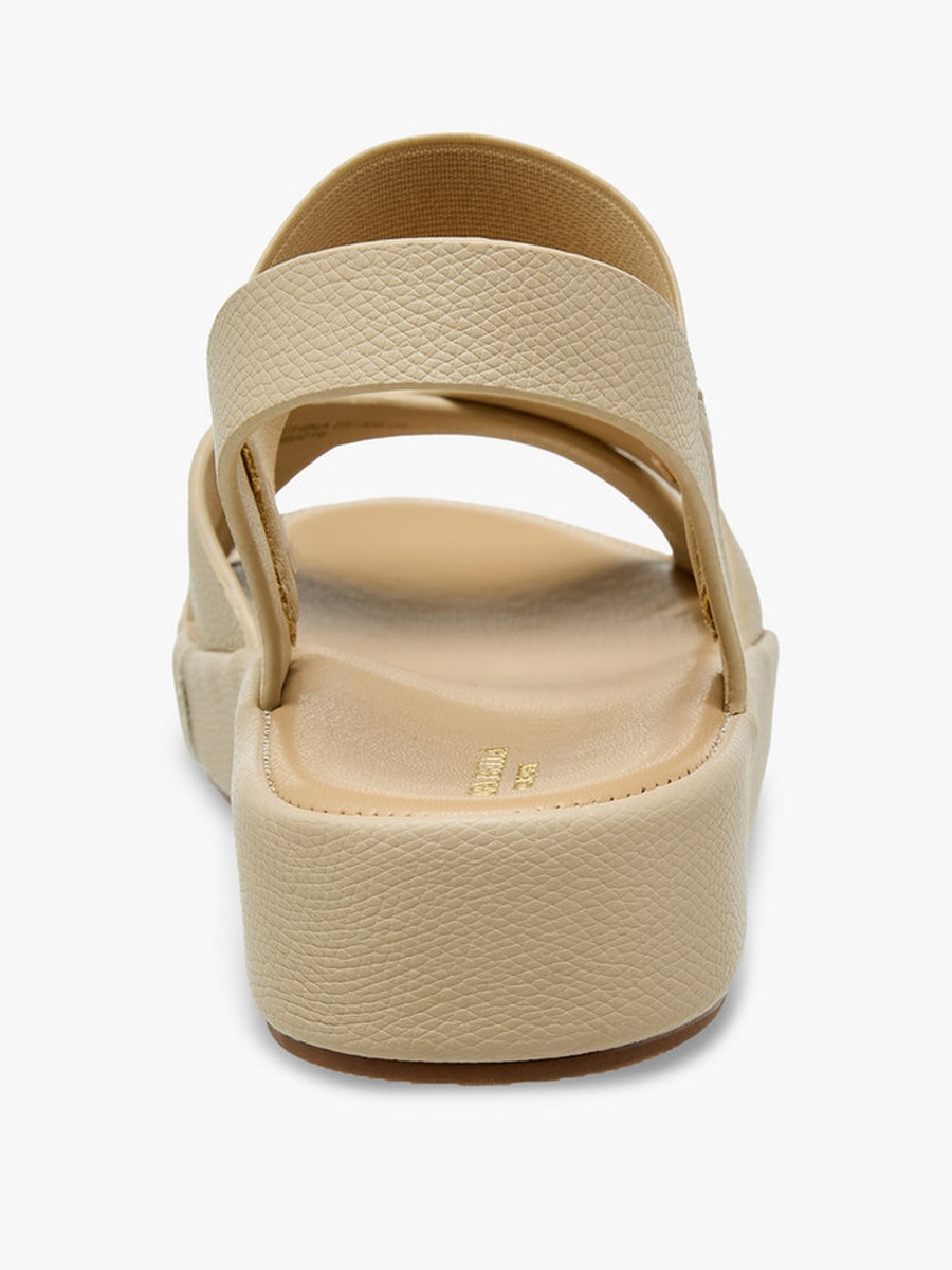 Women Textured Cross Strap Sandals