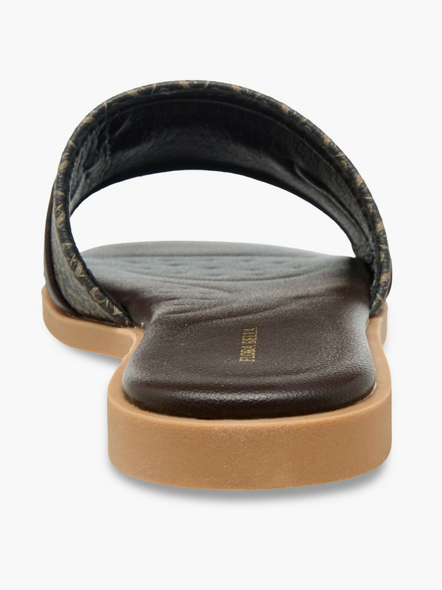Women Monogram Print Slip-On Sandals