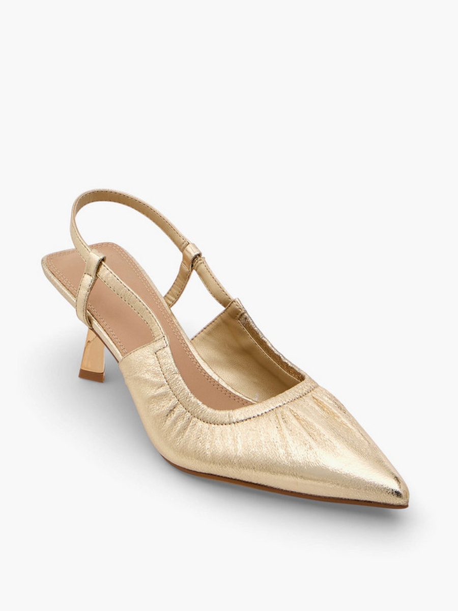 Women Cone Heel Slingback Shoes 