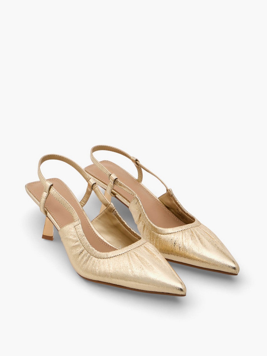 Women Cone Heel Slingback Shoes 