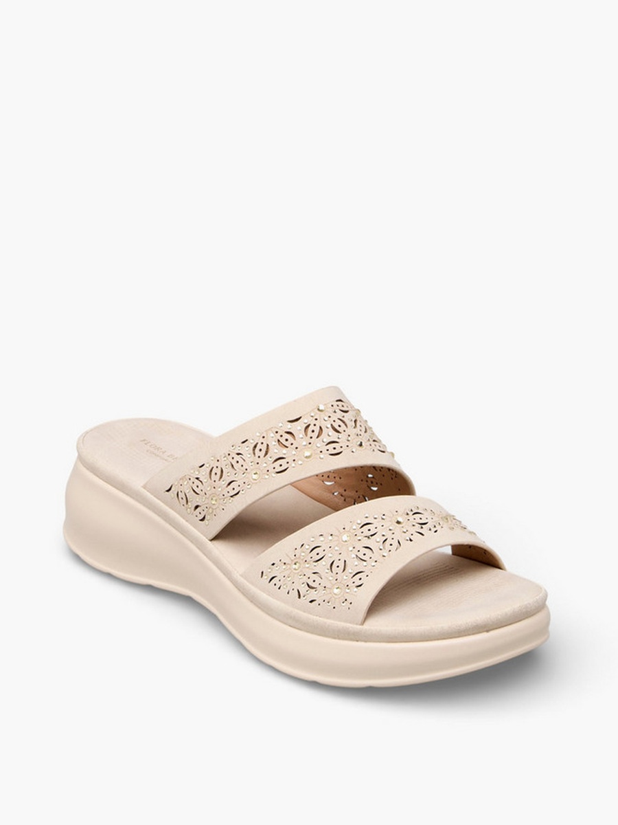 Women Wedge Heel Slide Sandals 