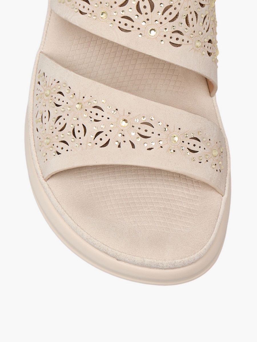 Women Wedge Heel Slide Sandals 