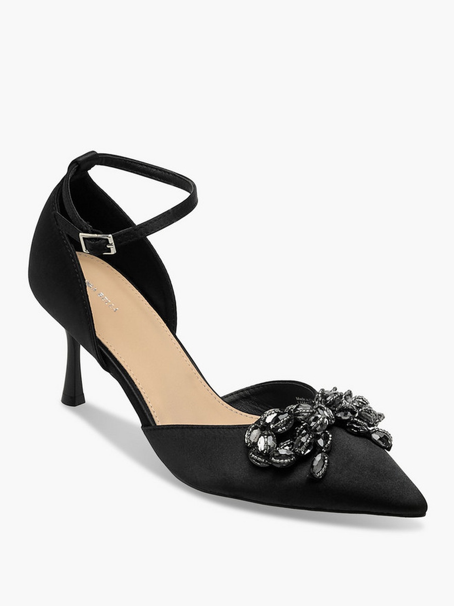 Women Crystal Embellished Stiletto Heel Shoes 