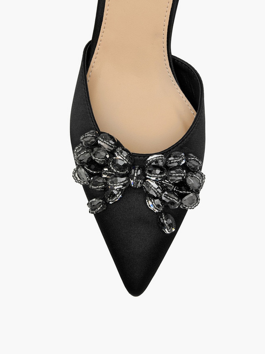 Women Crystal Embellished Stiletto Heel Shoes 