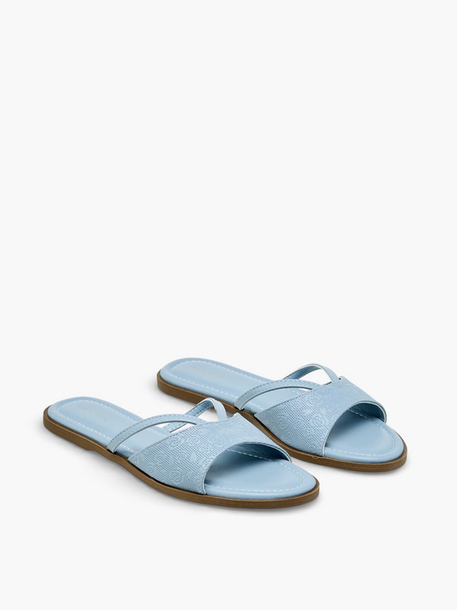 Women Textured Slip-On Flat Sandals