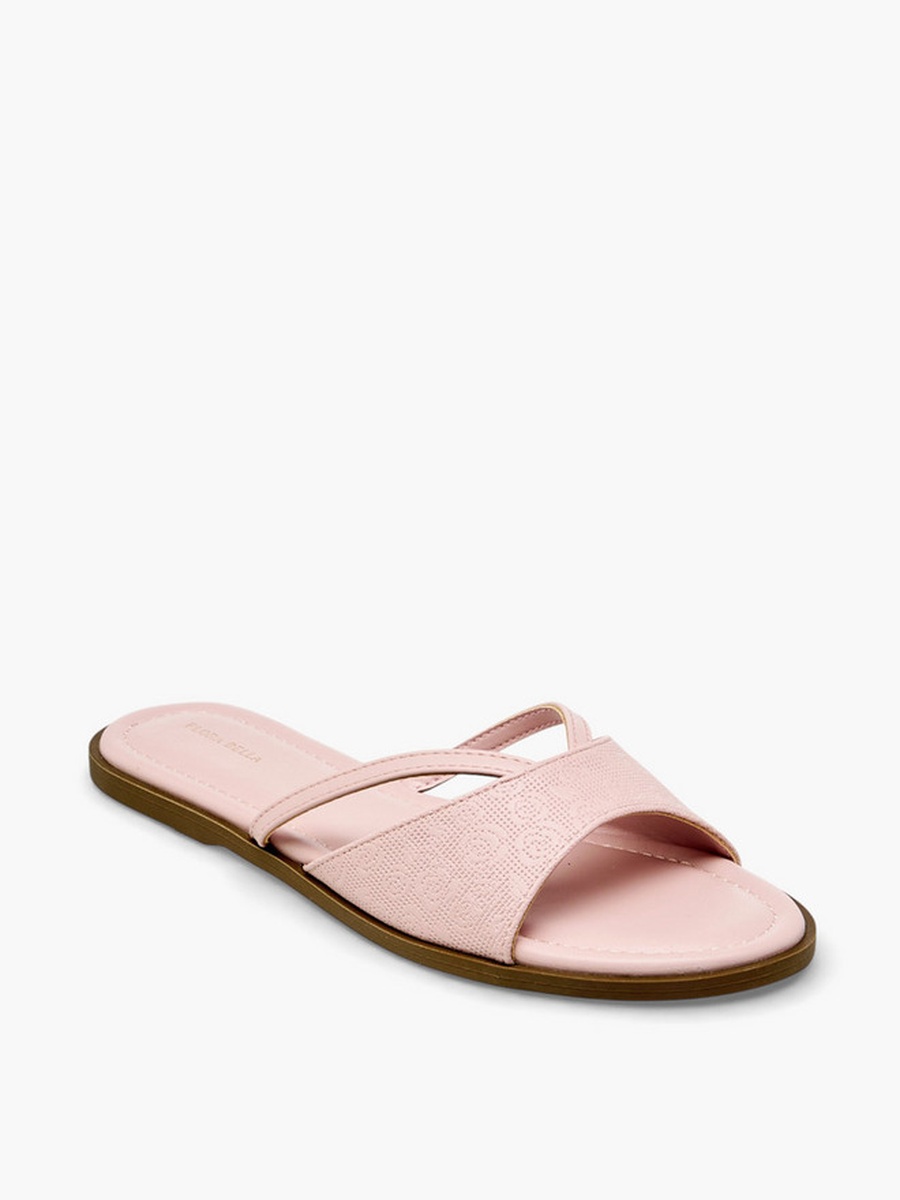Women Textured Slip-On Flat Sandals