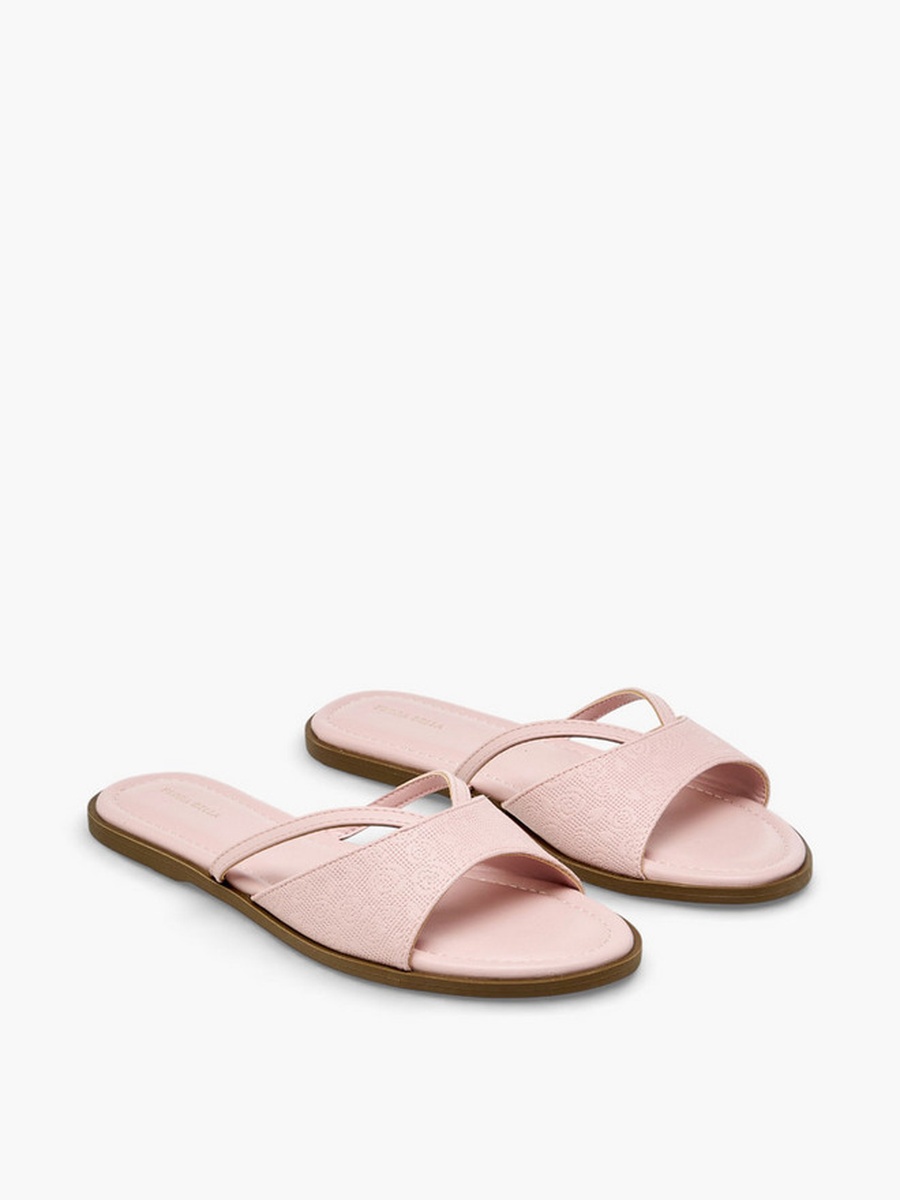 Women Textured Slip-On Flat Sandals