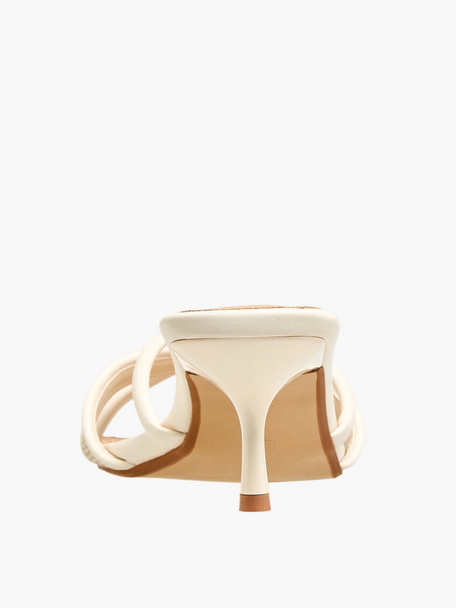 Women Knotted Strap Flared Heel Sandals
