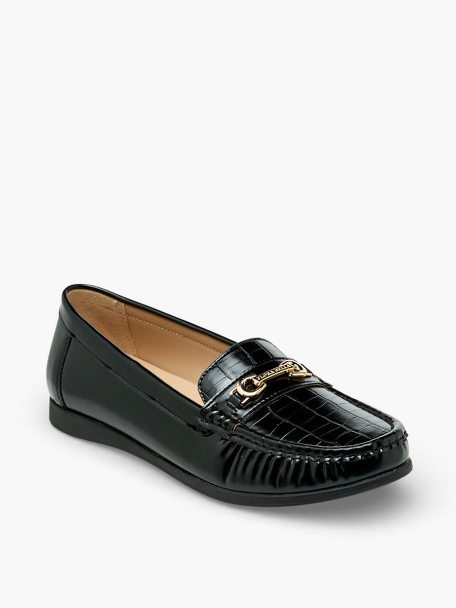 Women Textured Slip-On Loafers