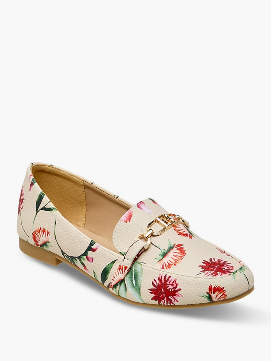 Women Floral Print Loafers