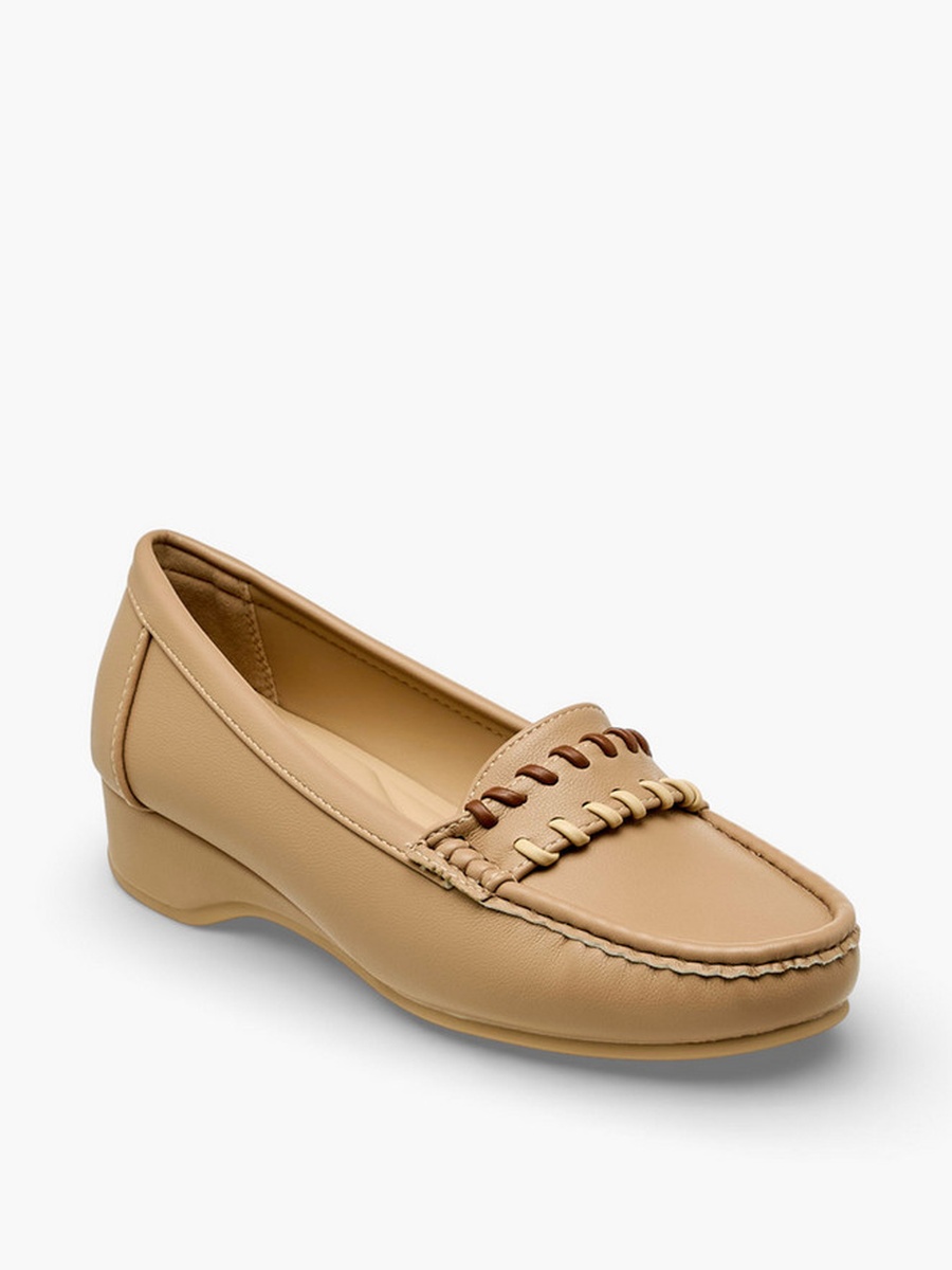 Women Braided Block Heel Loafers