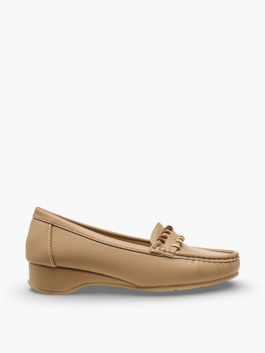 Women Braided Block Heel Loafers