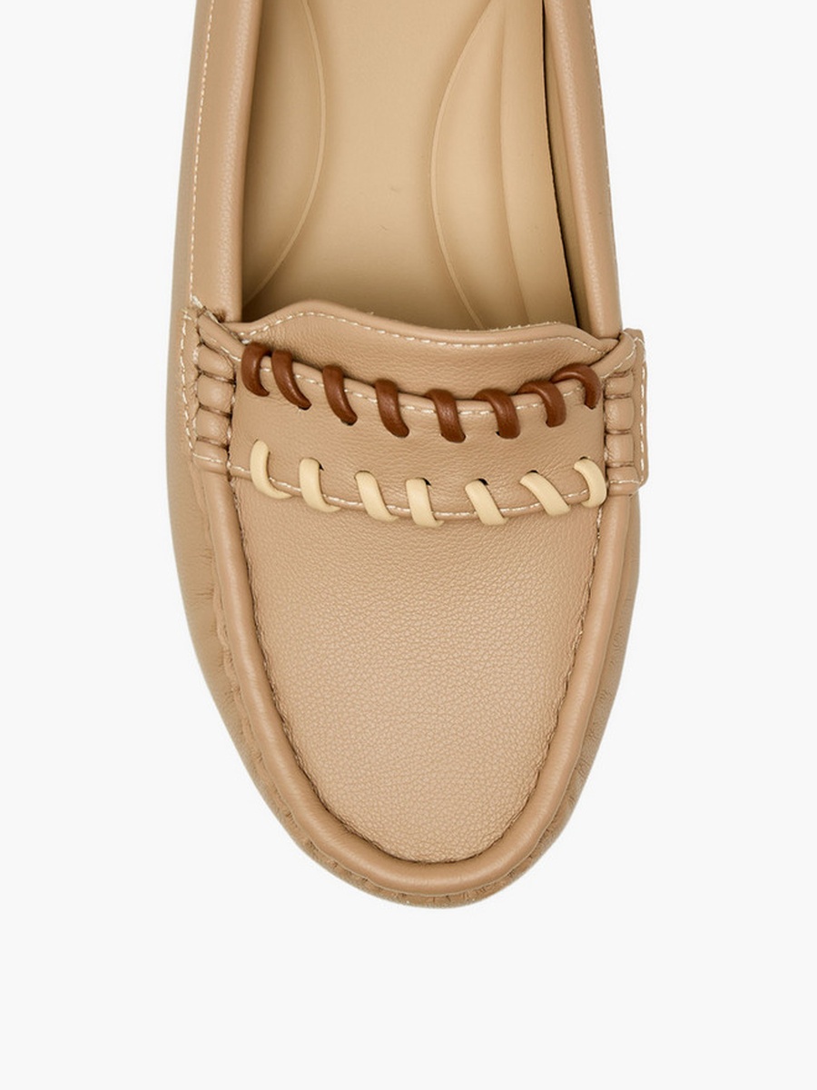 Women Braided Block Heel Loafers
