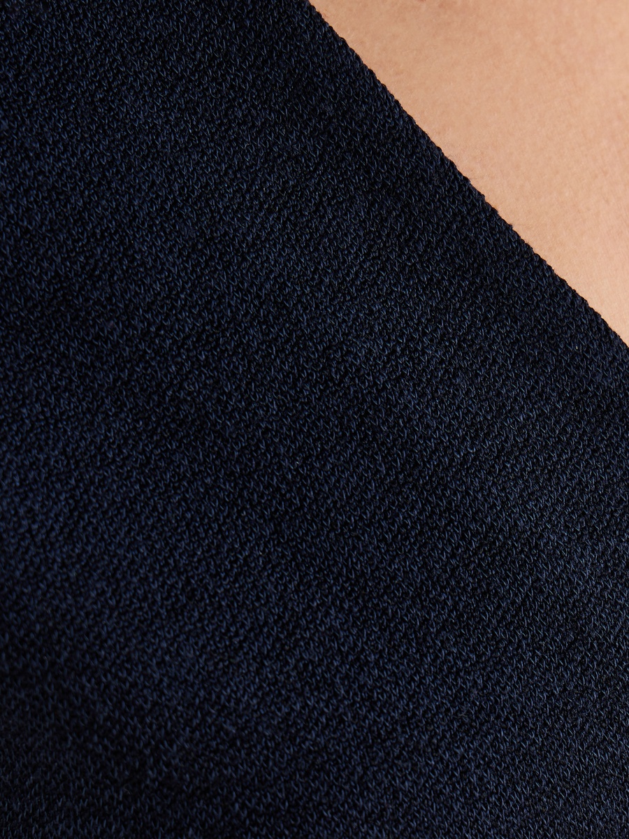 Wrap Top with Metallic Trim