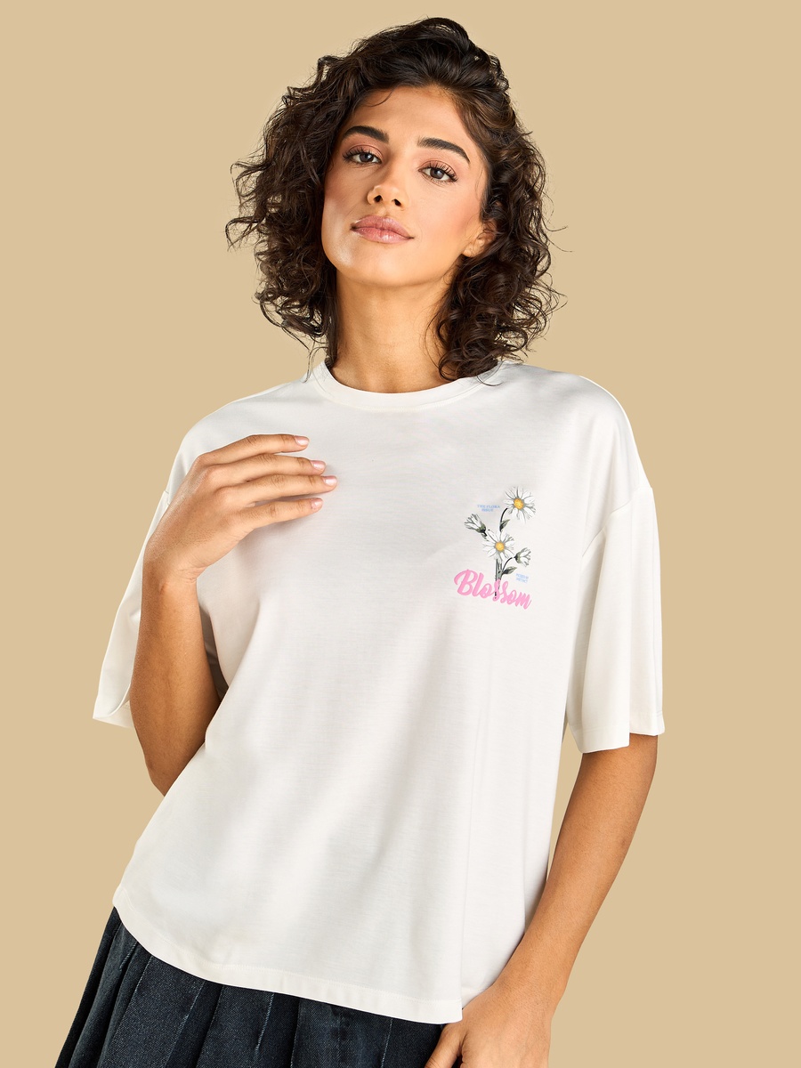 Floral Print Oversized T-Shirt