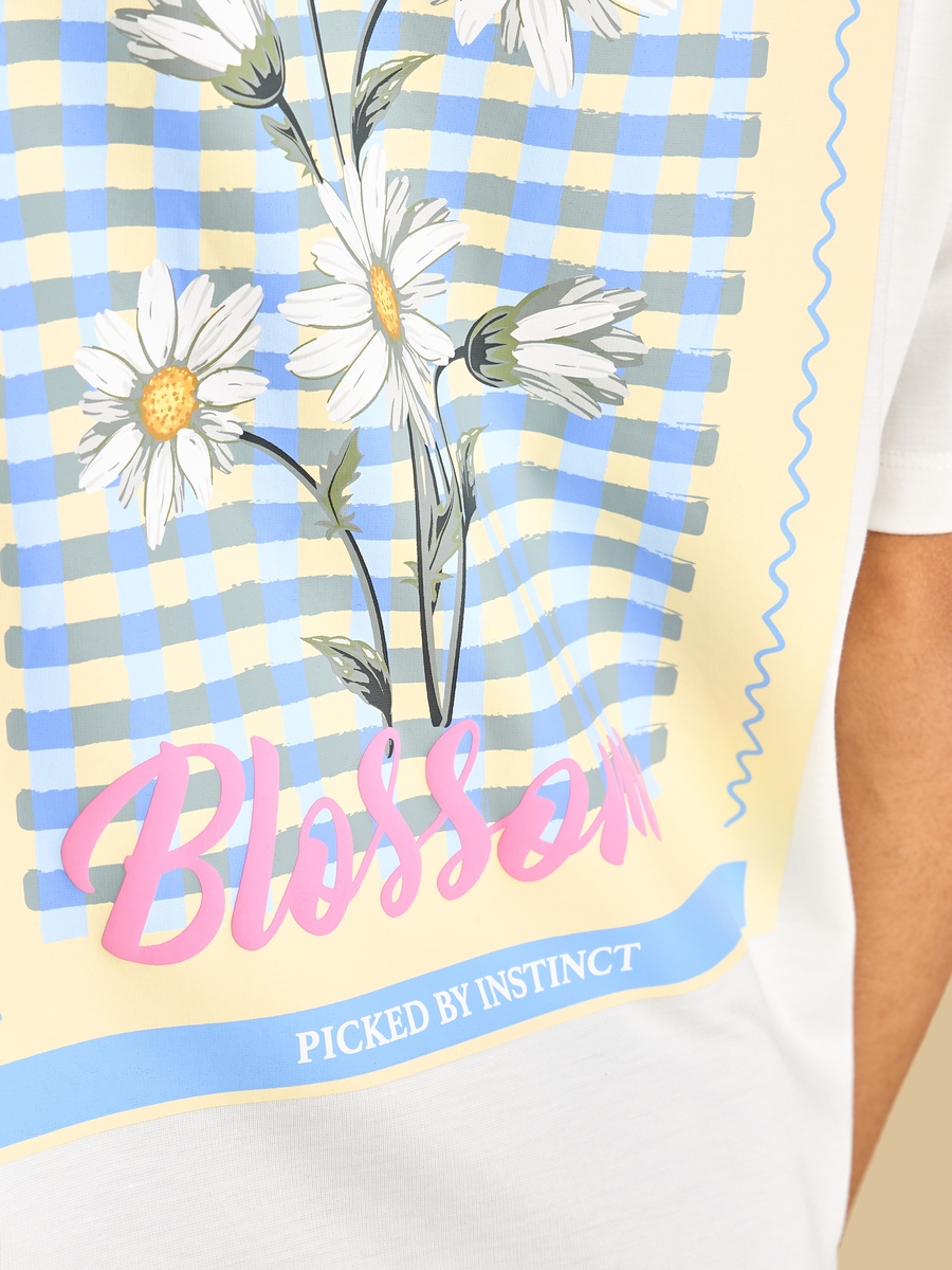 Floral Print Oversized T-Shirt
