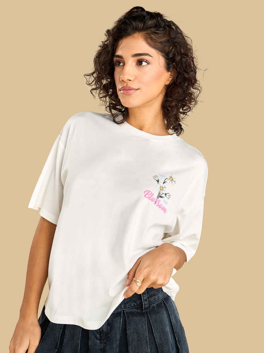 Floral Print Oversized T-Shirt
