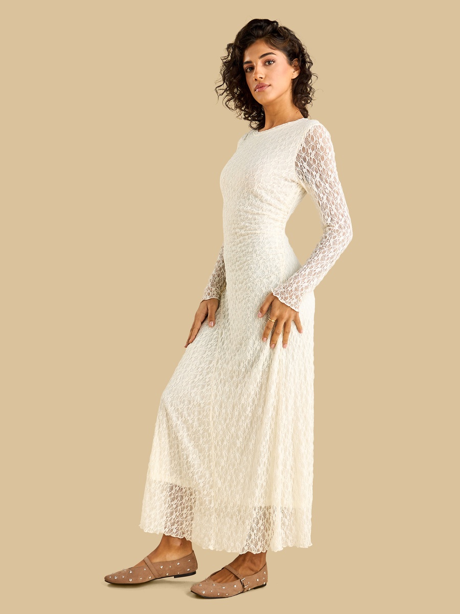 Lace Textured Maxi Dress