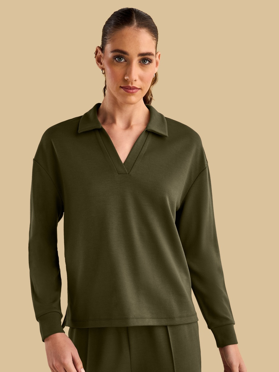 Collared Modal Top