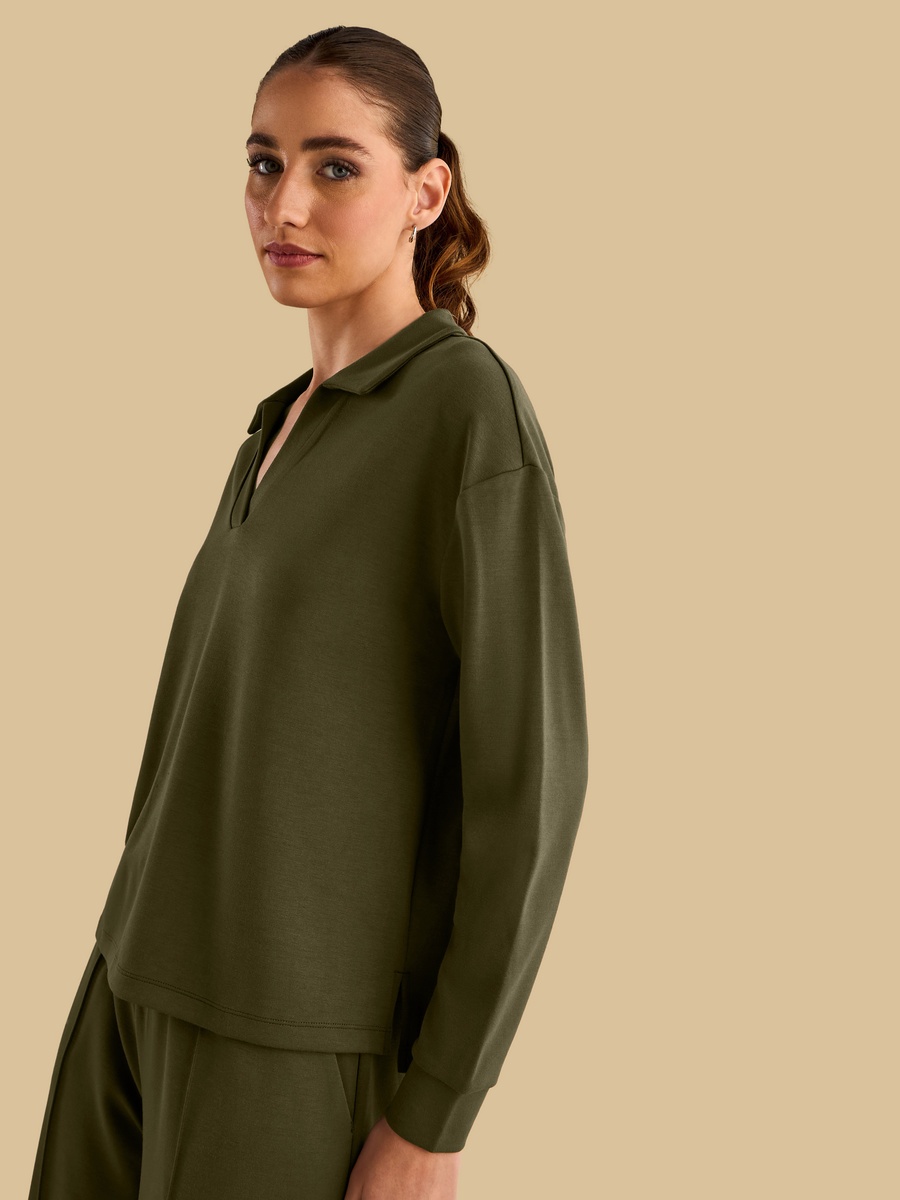 Collared Modal Top