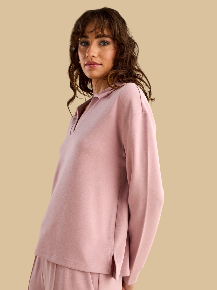 Collared Modal Top