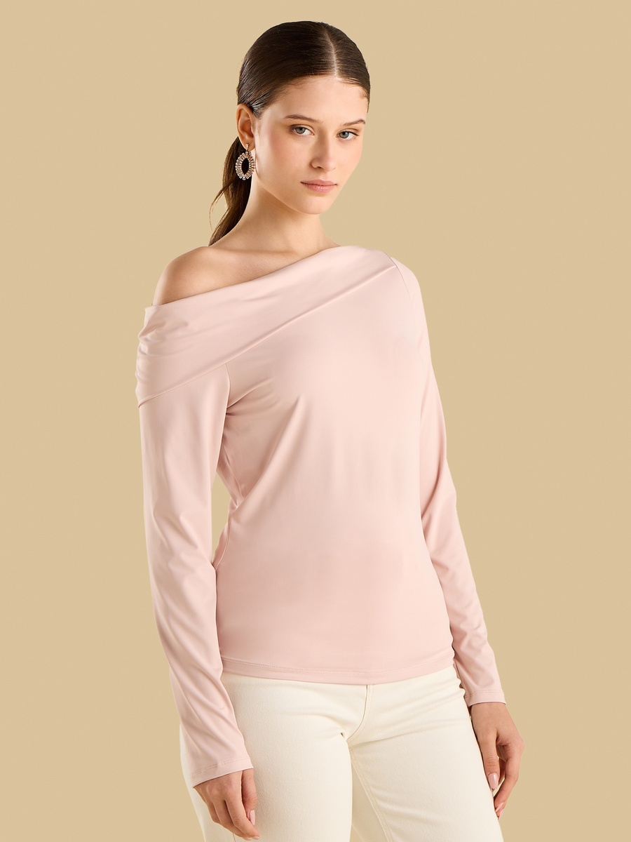 Shirred One Shoulder Top