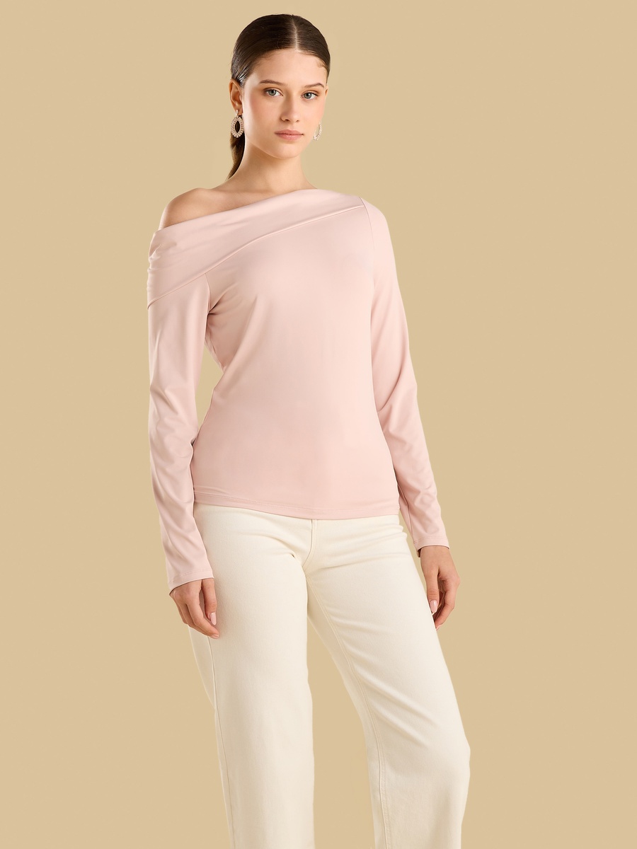 Shirred One Shoulder Top