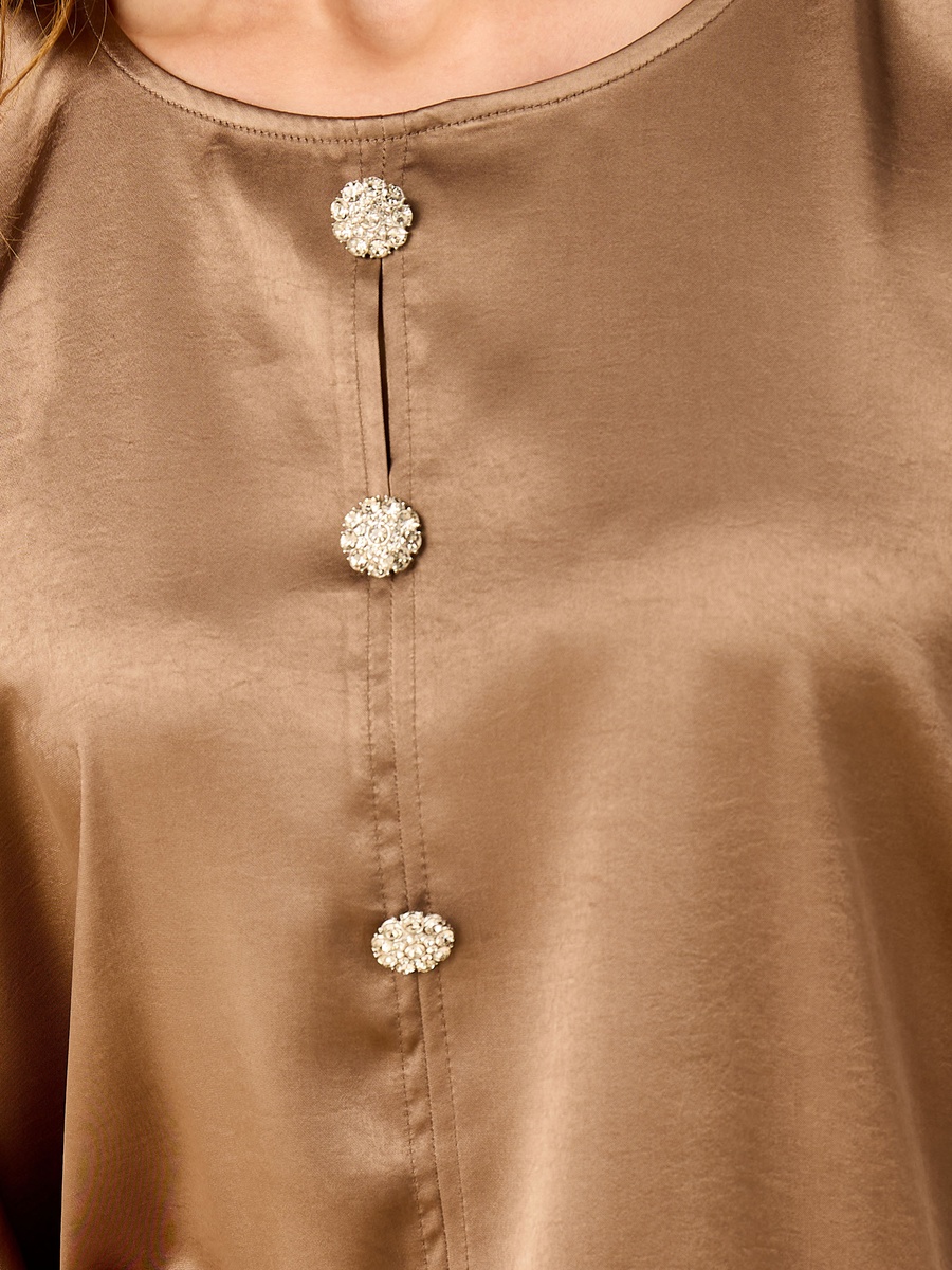 Embellished Satin Kaftan Top