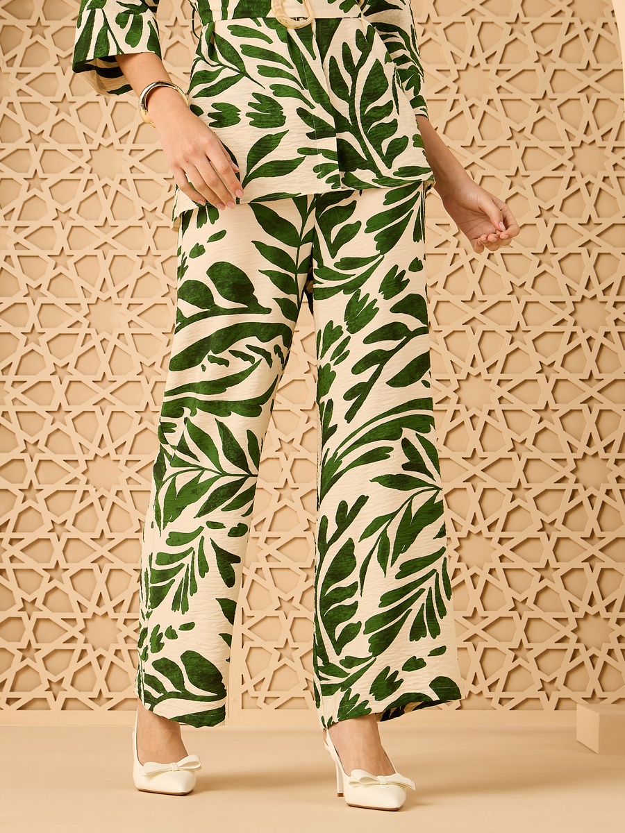 Printed Wide Leg Pants