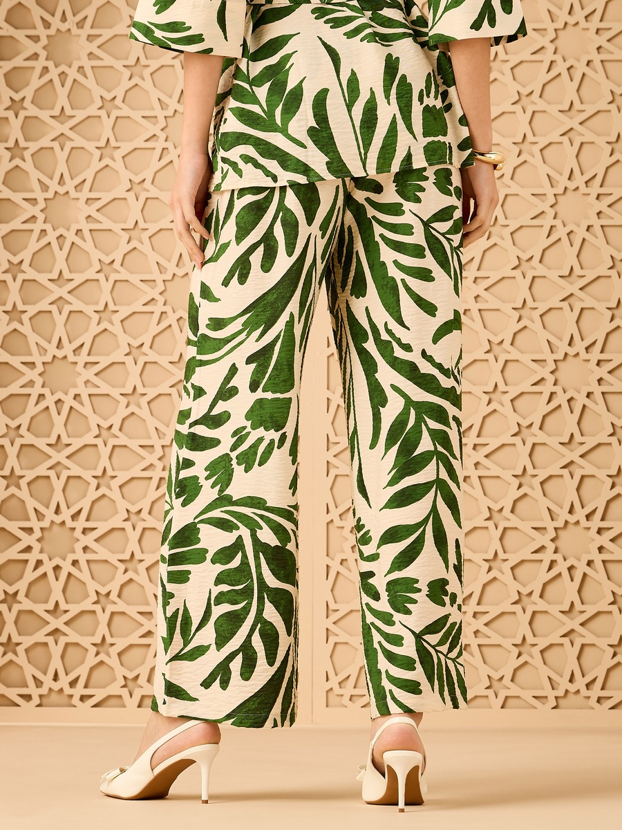 Printed Wide Leg Pants