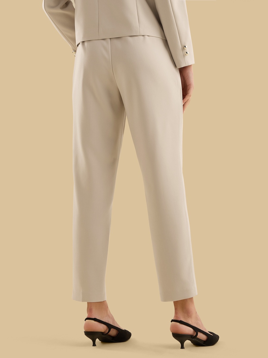 Tapered Fit Pants with Belt