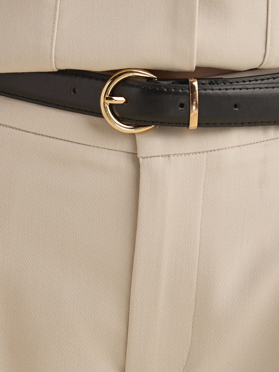 Tapered Fit Pants with Belt