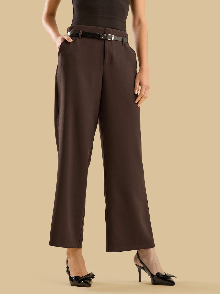 Wide Leg Pants with Belt