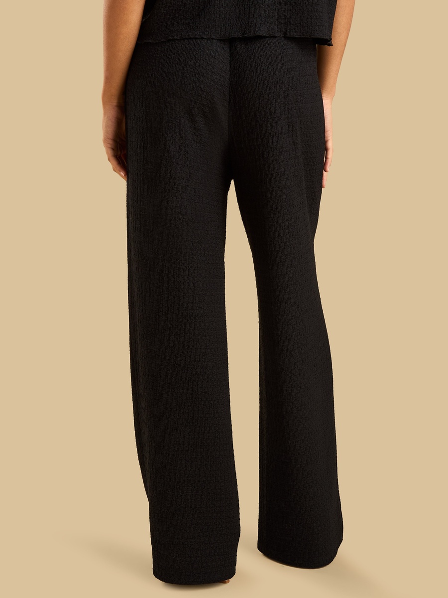Textured Wide Leg Pants