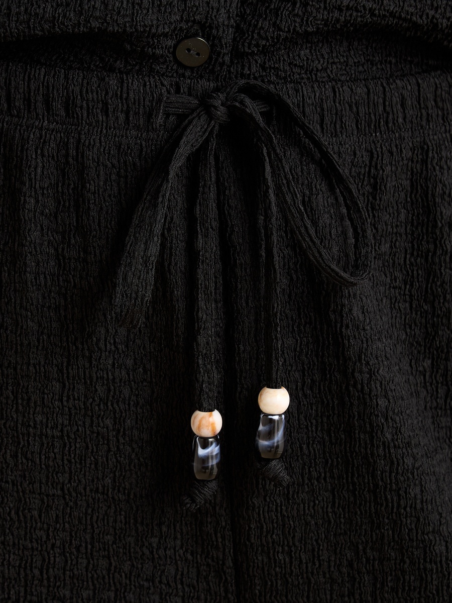 Textured Wide Leg Pants
