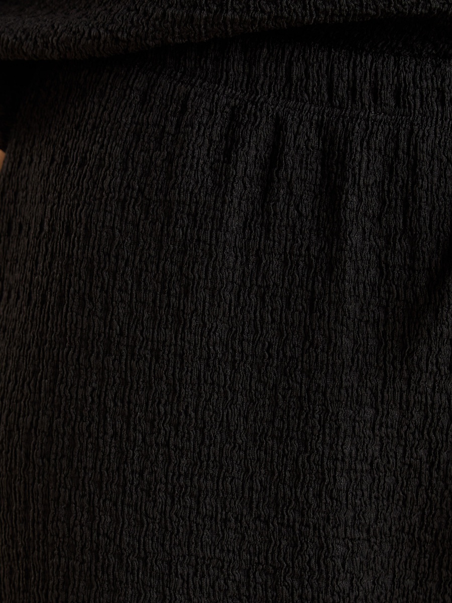 Textured Wide Leg Pants