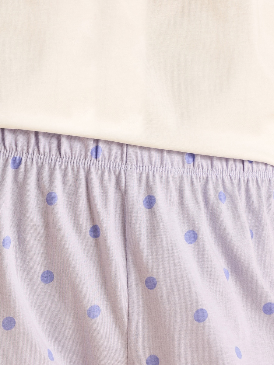 Polka Dot Print Cotton Pyjama Set